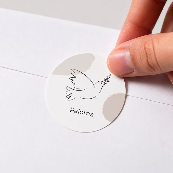 Sticker Taufe Rund Nach Picasso-Art foto