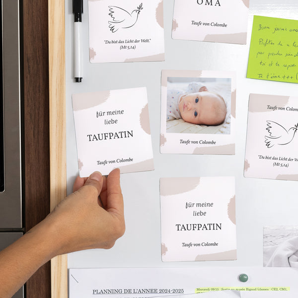 Dankeskarte Taufe Pack mit 12, magnetisch Artsy foto