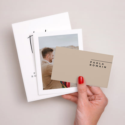Hochzeitseinladung 3 Karten, Band Handschriftliche Typo foto N° 3