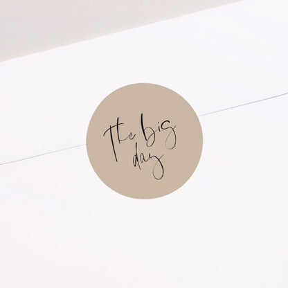 Sticker Hochzeit Rund Handschriftliche Typo foto N° 2
