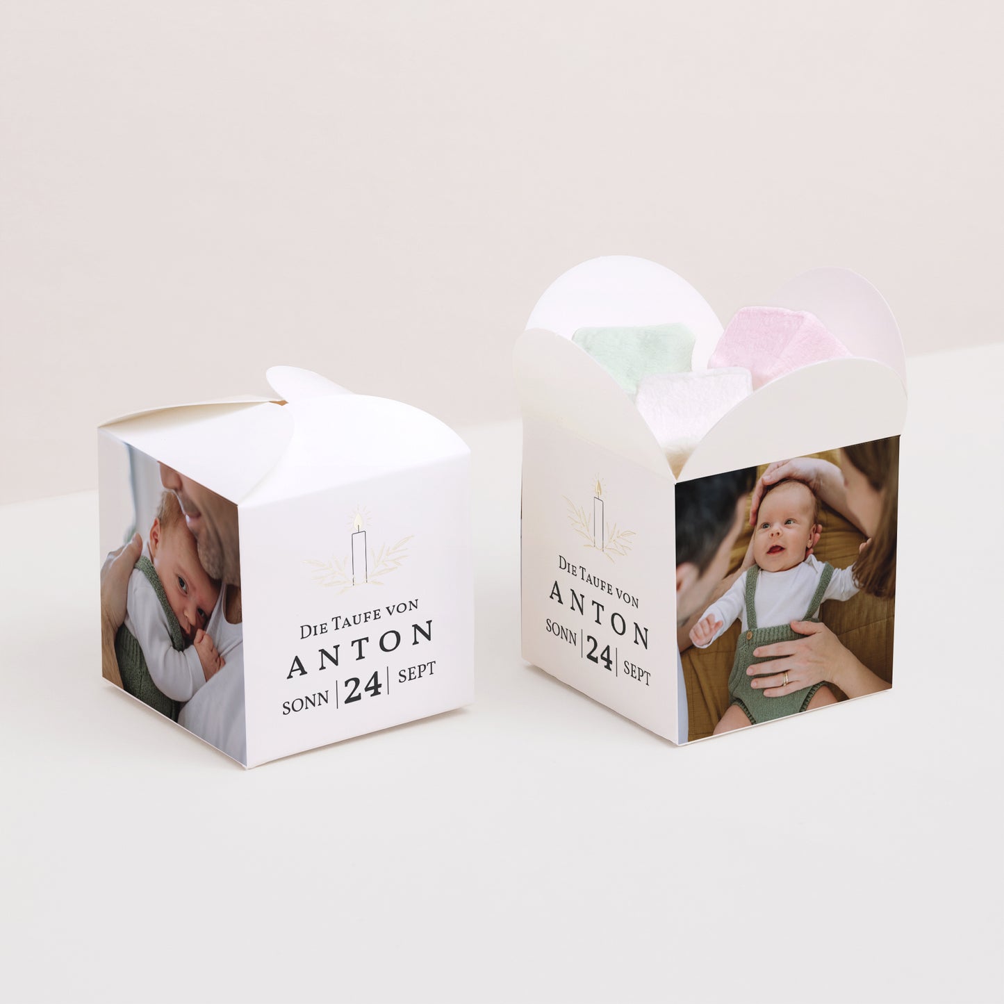 Geschenkbox Taufe Schmetterlingsöffnung Leuchtend foto N° 2