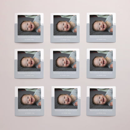 Dankeskarte Taufe Satz von 9, magnetisch. Pinsel-Effekt foto N° 3
