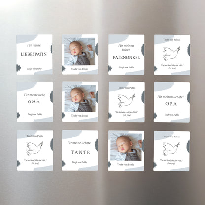 Dankeskarte Taufe Pack mit 12, magnetisch Artsy-Craftsy foto N° 1