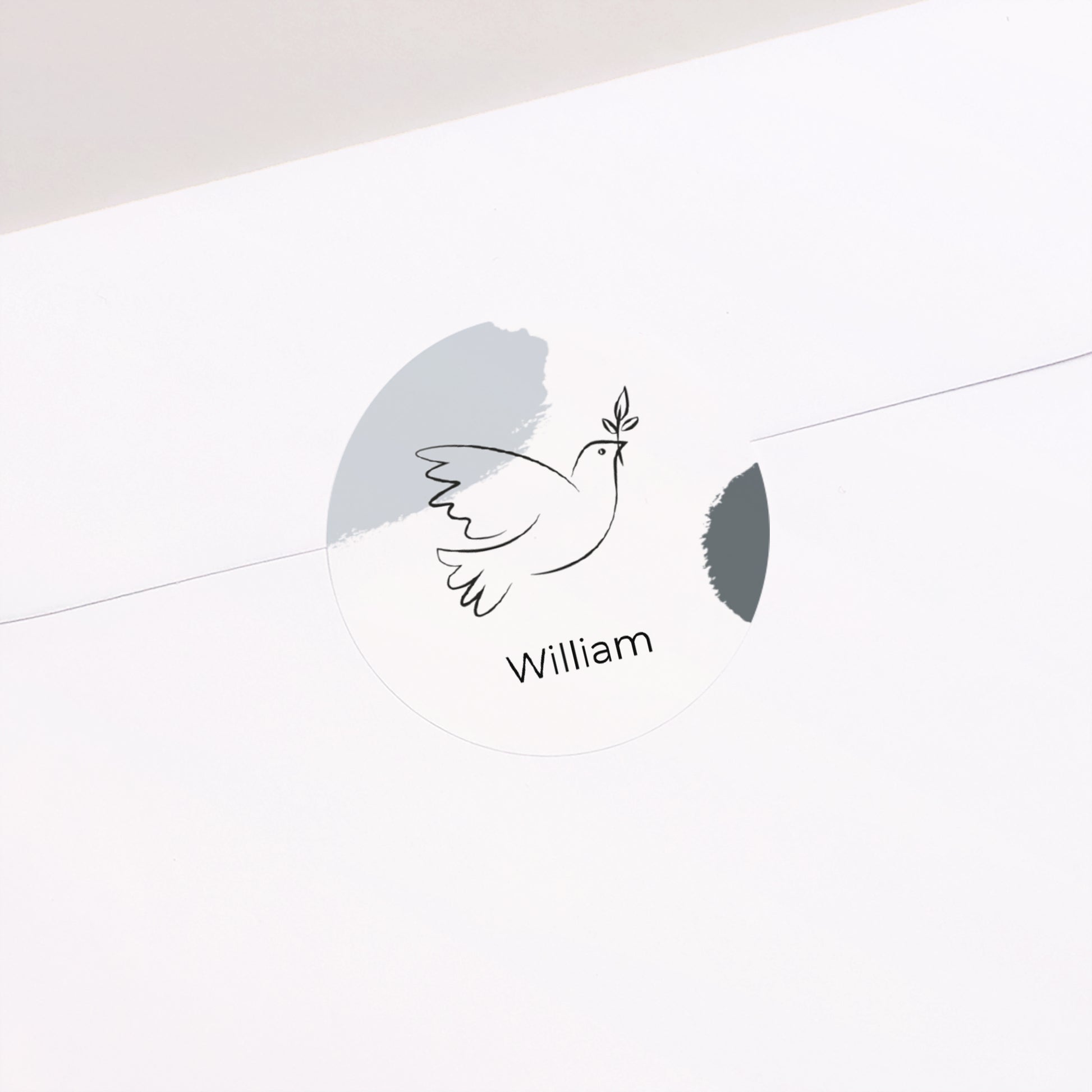 Sticker Taufe Rund Picasso-Stil foto N° 2