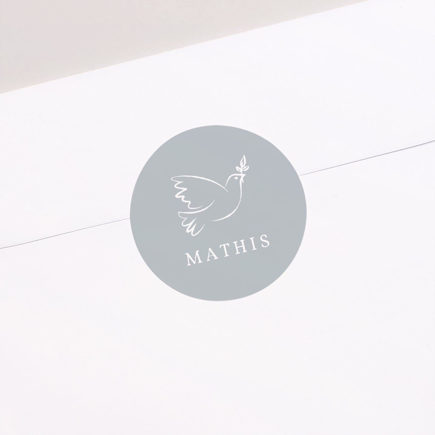 Sticker Taufe Rund Heilige Taube foto N° 2