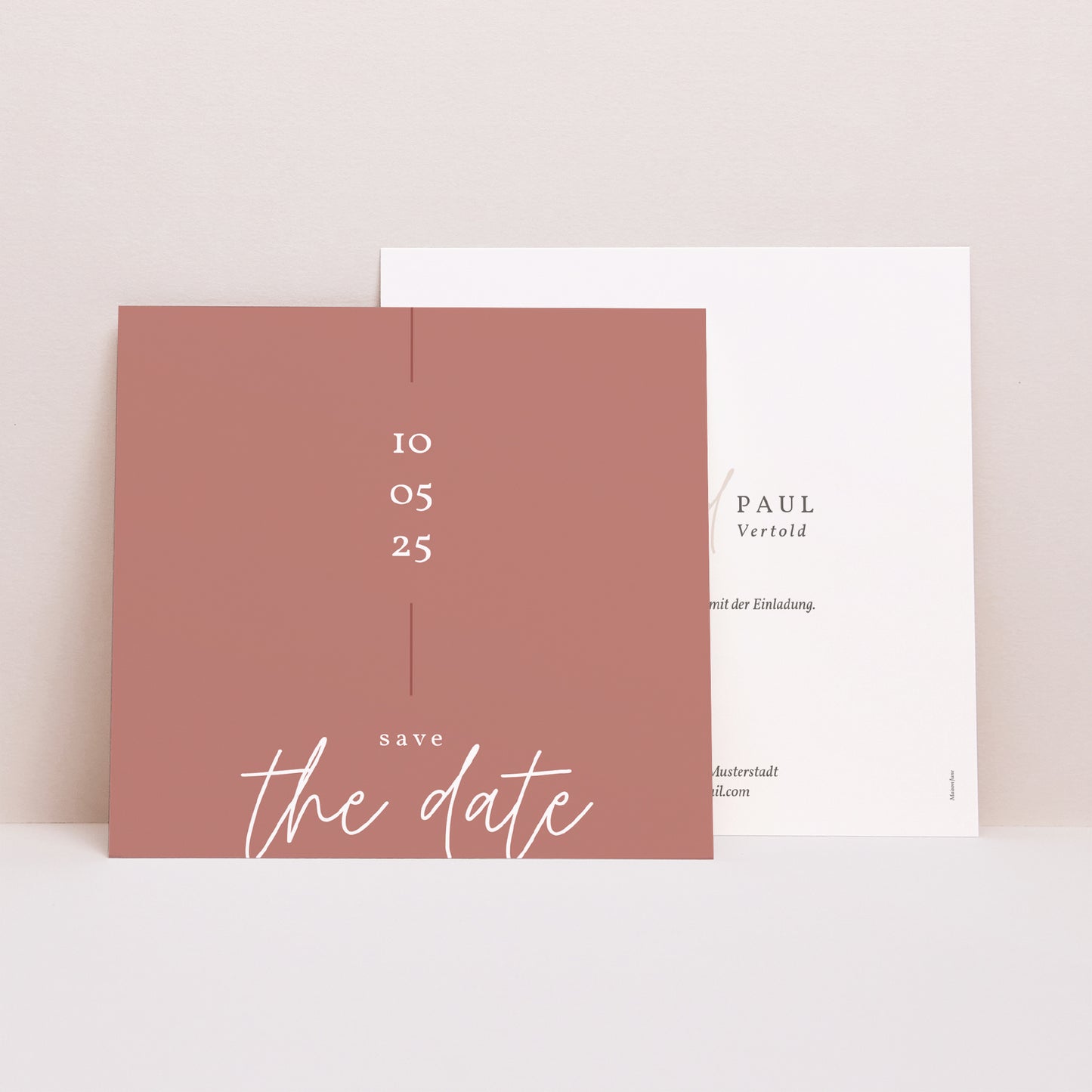 Save the date Karte Hochzeit Quadrat Bohemian Spirit foto N° 1