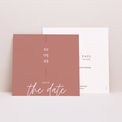 Save the date Karte Hochzeit Quadrat Bohemian Spirit foto N° 1
