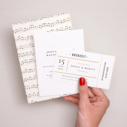 Hochzeitseinladung 3 Karten, Band Musik foto N° 3