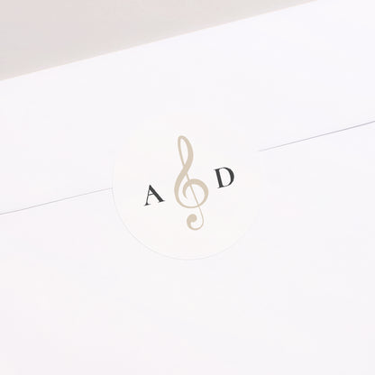Sticker Hochzeit Rund Musik foto N° 2