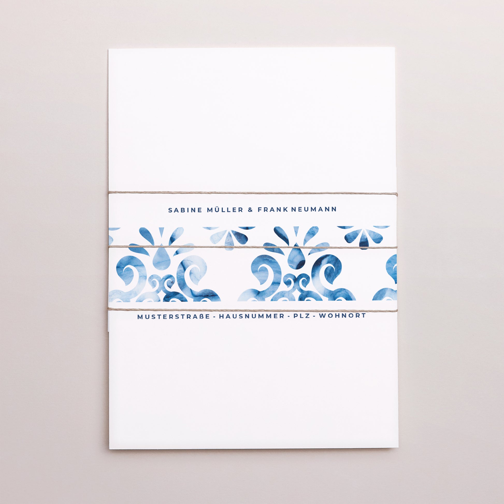 Hochzeitseinladung 3 Karten, Band Azulejos foto N° 4