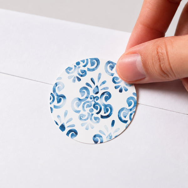 Sticker Hochzeit Rund Azulejos foto