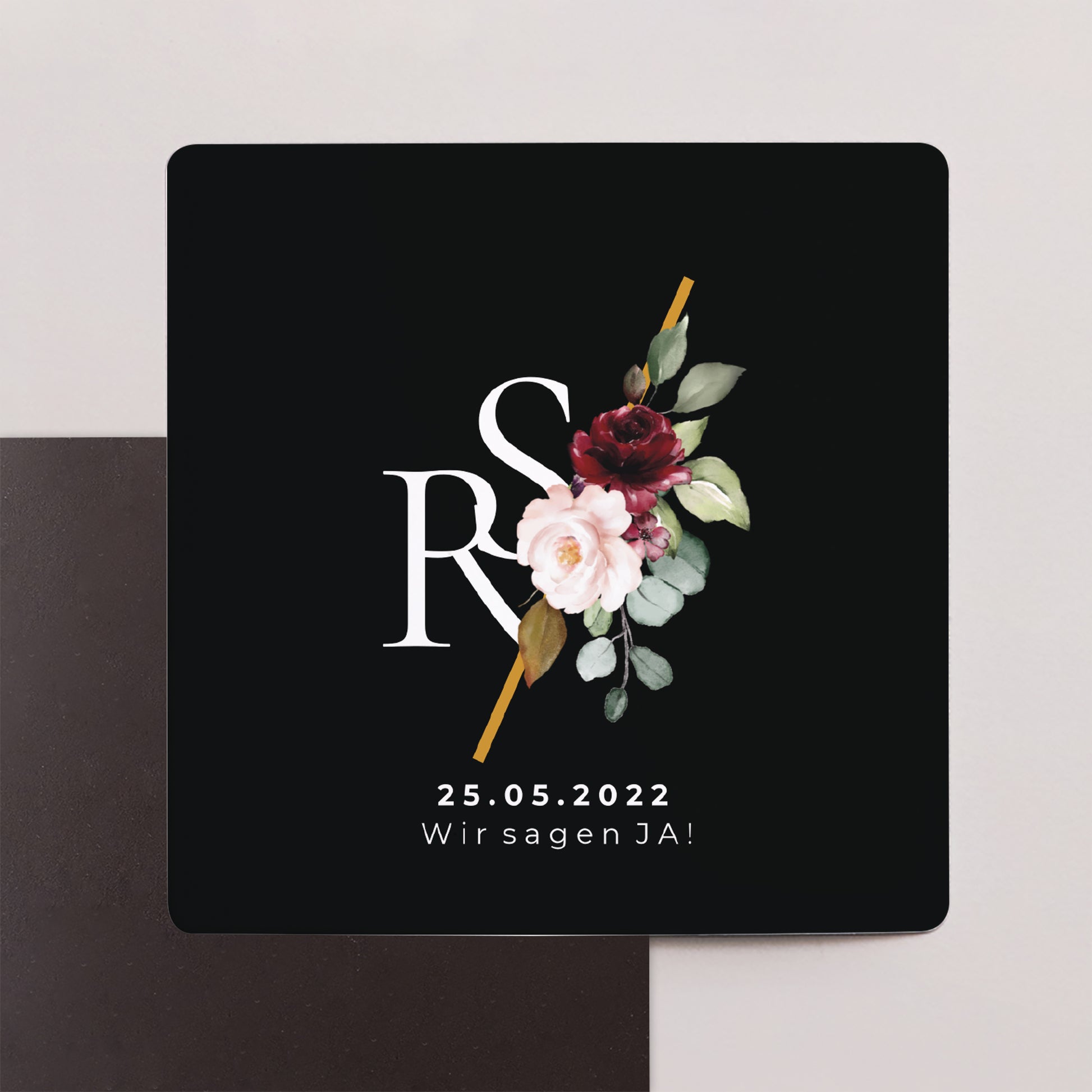 Save the date Karte Hochzeit Satz von 9, magnetisch. Rock'n'Gold foto N° 1