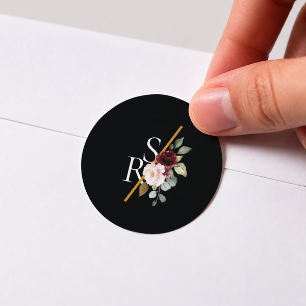 Sticker Hochzeit Rund Rock'n'Gold foto