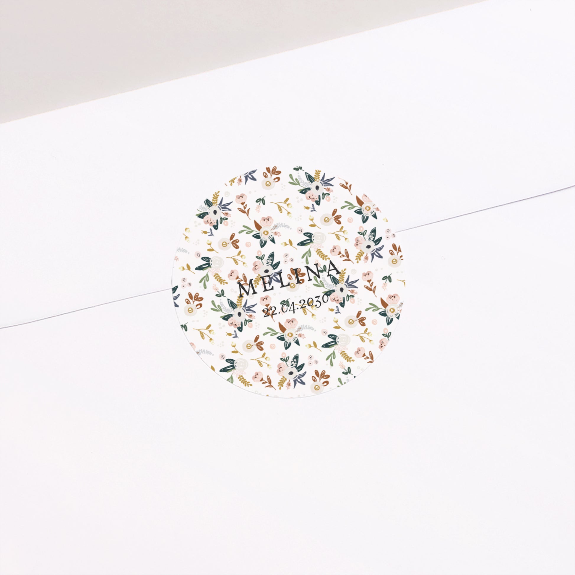 Sticker Geburt Rund Tausend Blumen foto N° 2