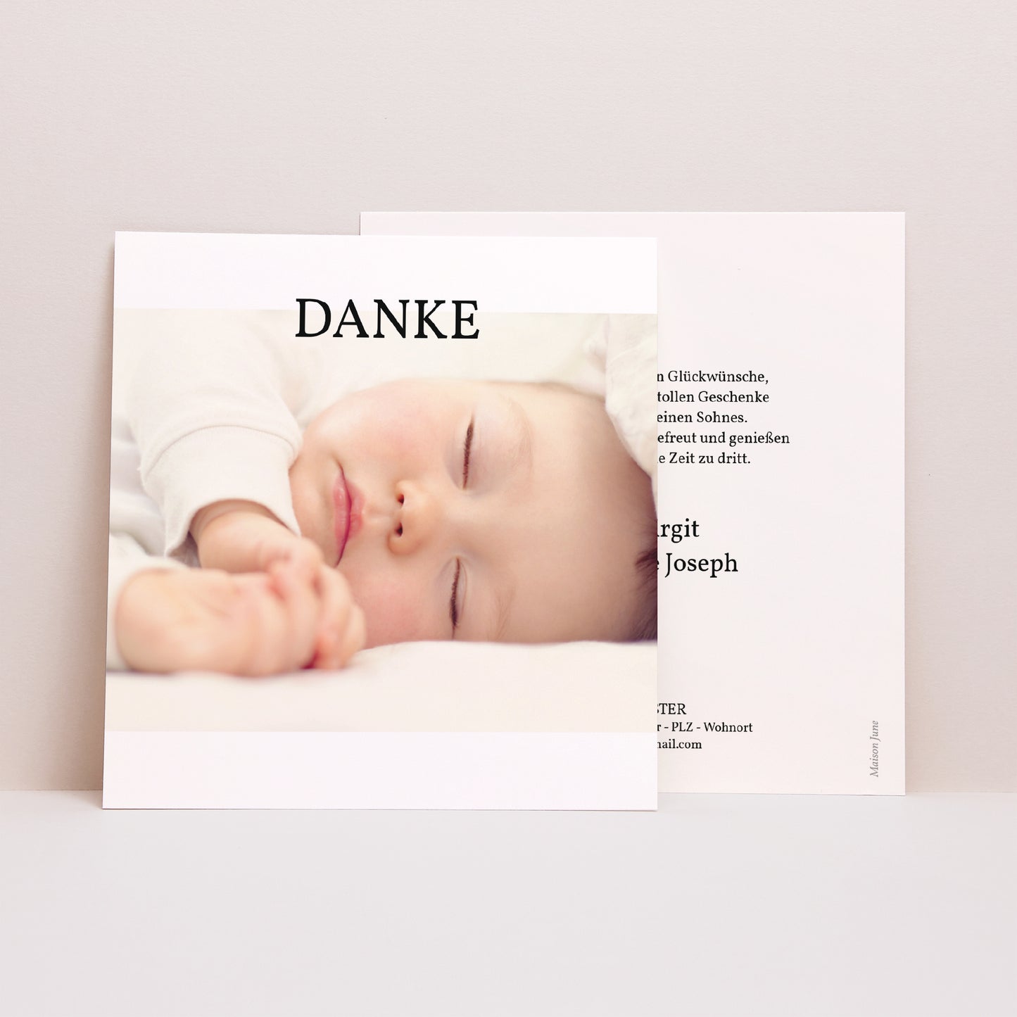 Dankeskarte Geburt Quadrat Exklusiv foto N° 1