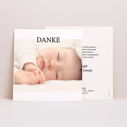 Dankeskarte Geburt Quadrat Exklusiv foto N° 1