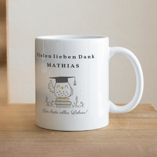 Tasse Objekte Weiß Instit Eule foto