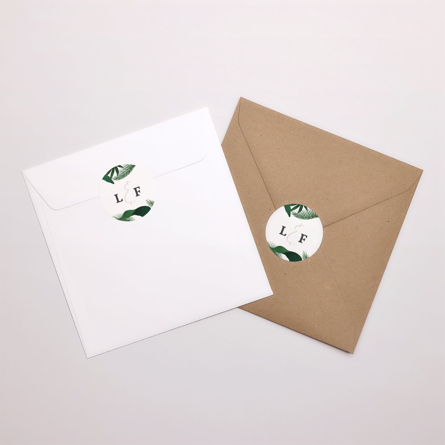 Sticker Hochzeit Rund Tropischer Garten foto N° 4