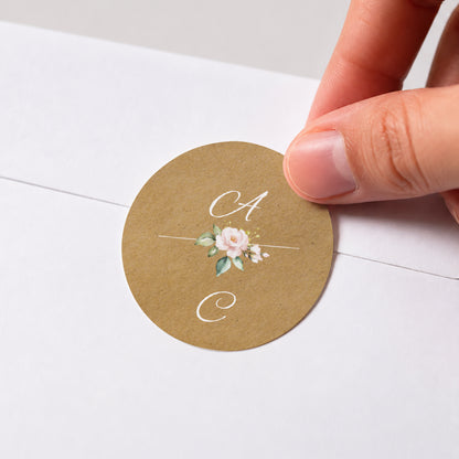 Sticker Hochzeit Rund Romantische Kraft foto N° 1