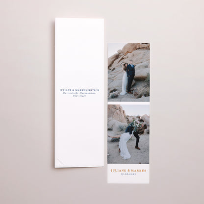 Dankeskarte Hochzeit Fotoautomaten Lesezeichen Côté Mer foto N° 3