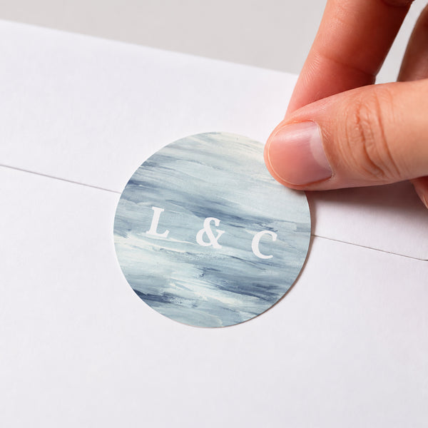 Sticker Hochzeit Rund Côté Mer foto