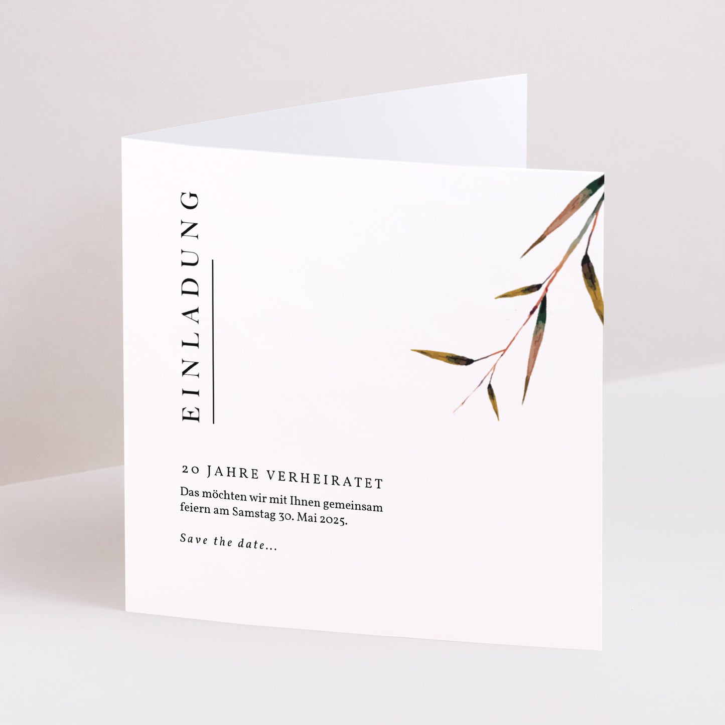Einladungskarte Hochzeitstag Doppelflügiges Quadrat Hochzeiten und Jubiläen foto N° 1
