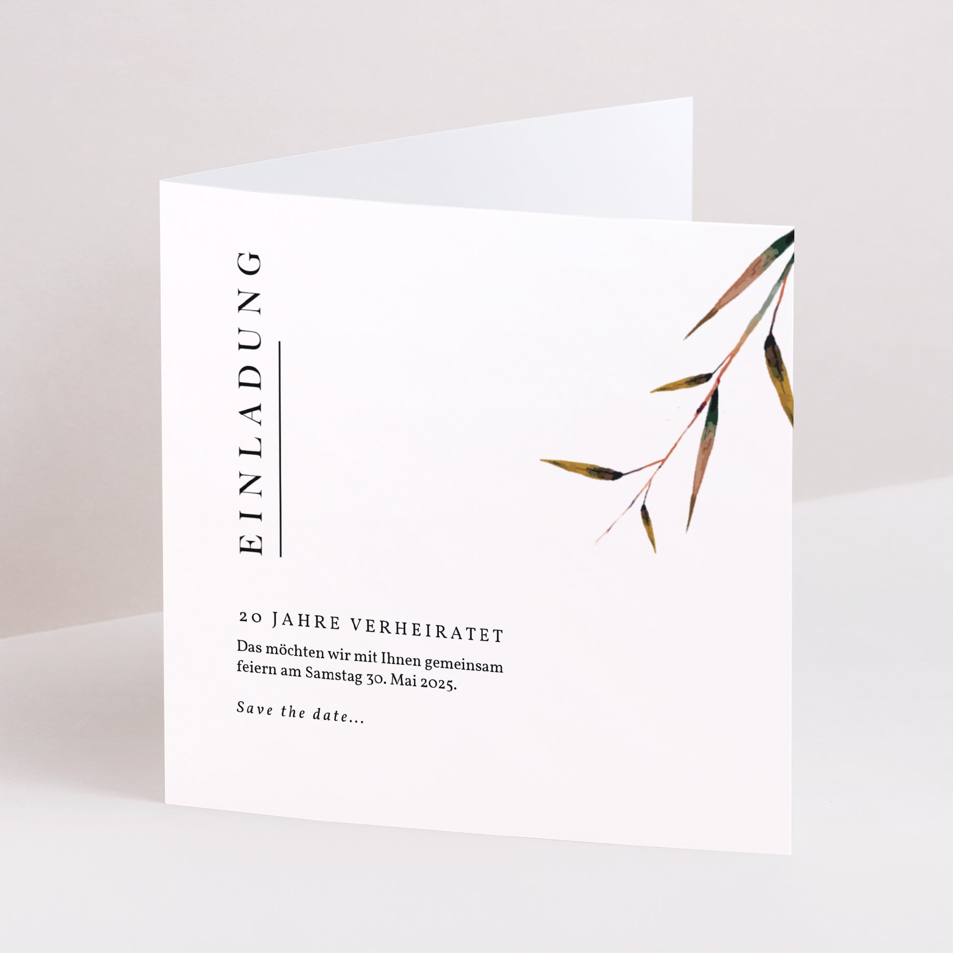 Einladungskarte Hochzeitstag Doppelflügiges Quadrat Hochzeiten und Jubiläen foto N° 1