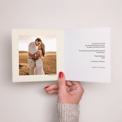Einladungskarte Hochzeitstag Doppelflügiges Quadrat Hochzeiten und Jubiläen foto N° 2