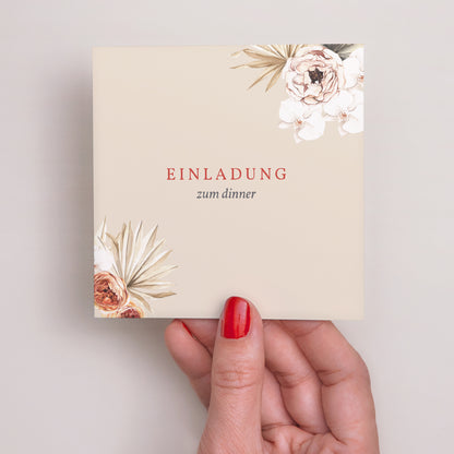 Einladungskarte Hochzeit Quadrat Böhmisches Quadrat foto N° 2