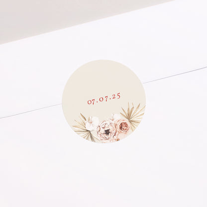 Sticker Hochzeit Rund Böhmisches Quadrat foto N° 2