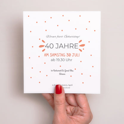 Einladungskarte Geburtstag Quadrat Ich bin 10 Jahre alt foto N° 3