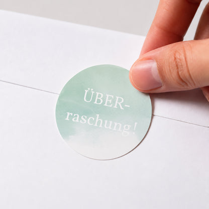 Sticker Geburt Rund Kleine goldene Füße foto N° 1