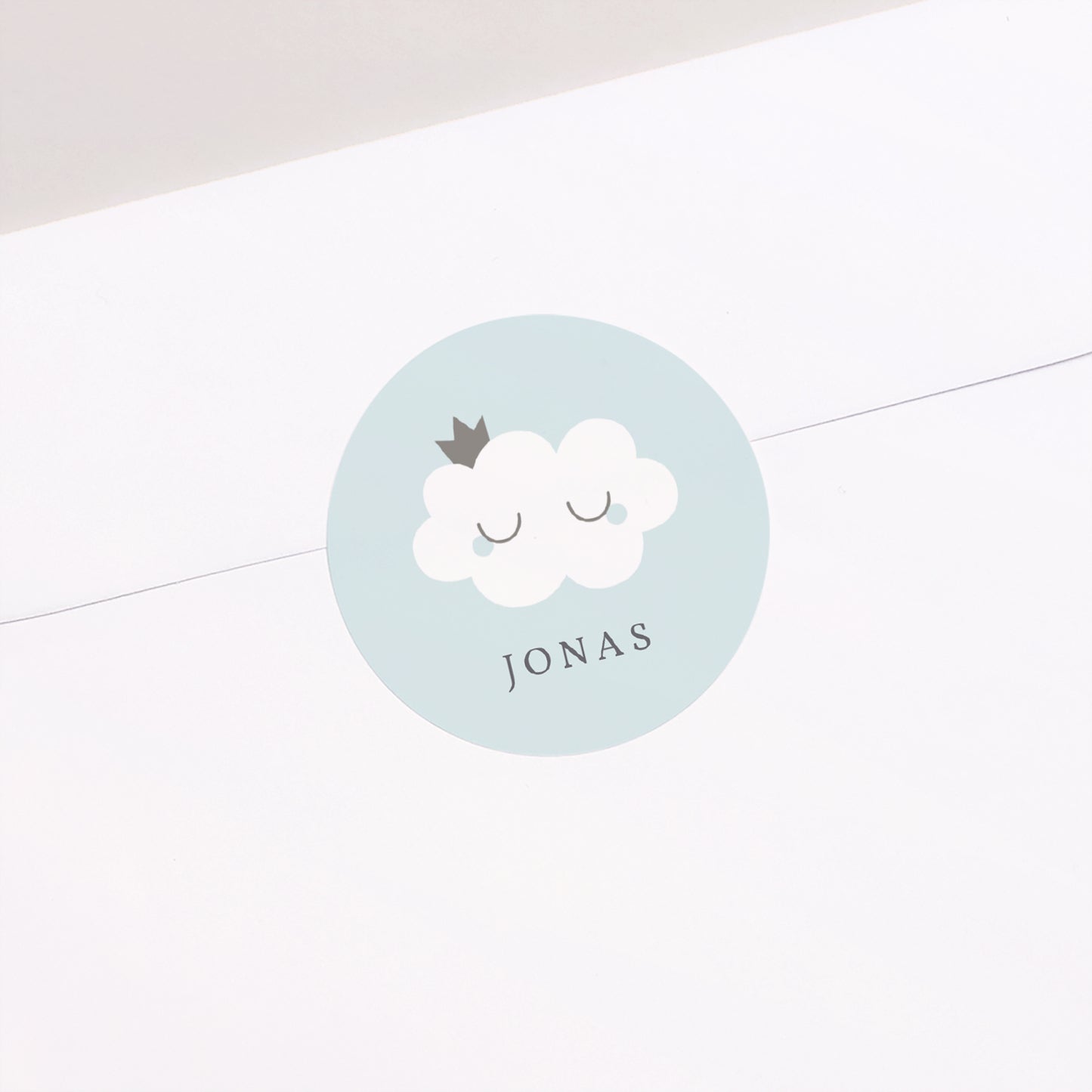 Sticker Geburt Rund Little cloud blue foto N° 2