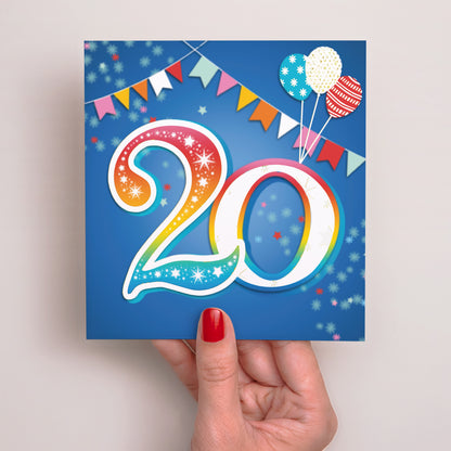 Einladungskarte Geburtstag Quadrat Collage 20 Jahre foto N° 2