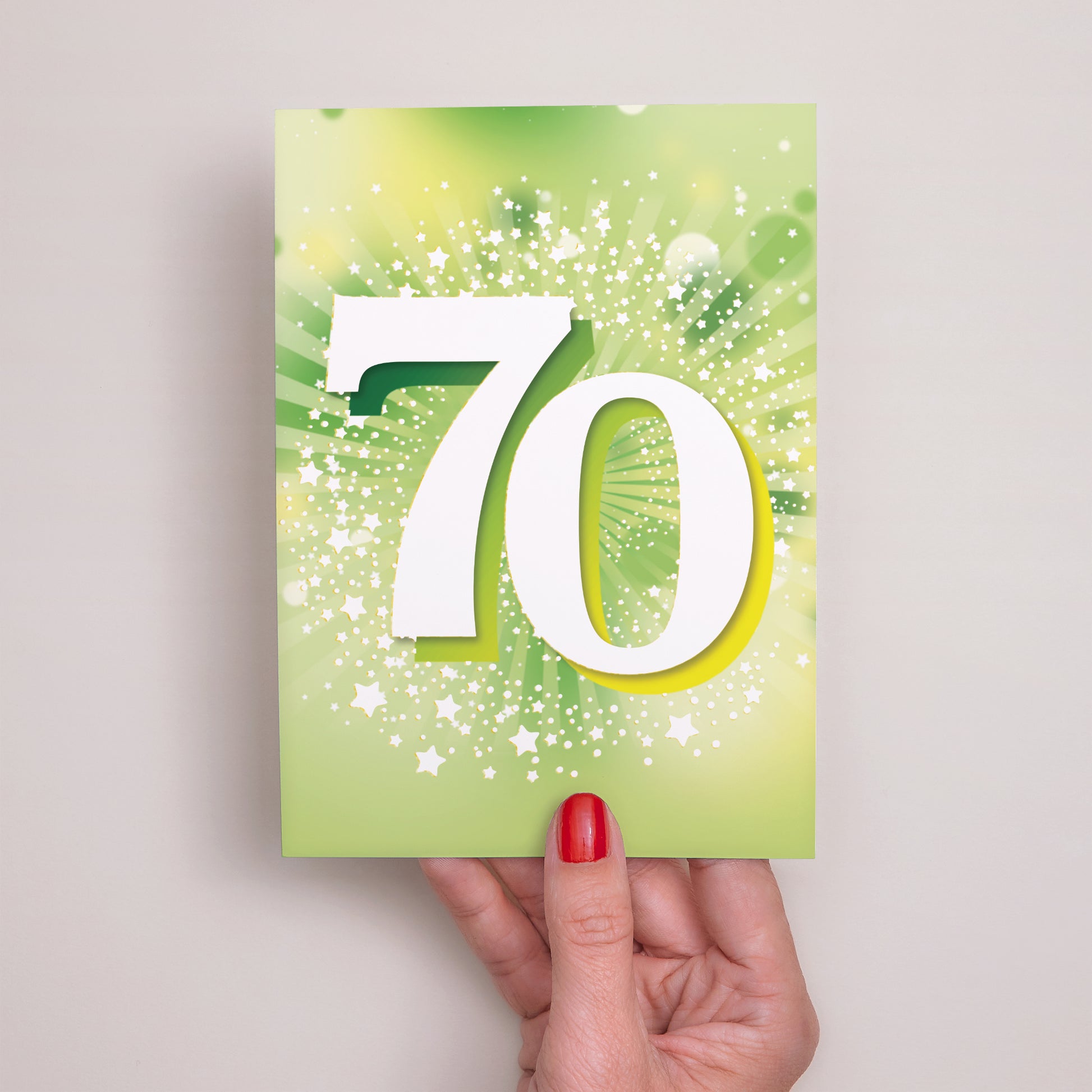Einladungskarte Geburtstag 70 Jahre alt, Festlich, Lack foto N° 2