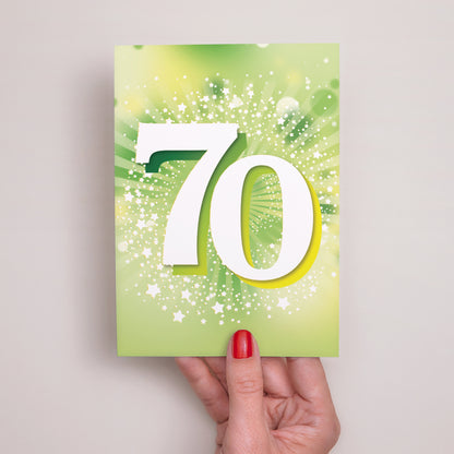 Einladungskarte Geburtstag 70 Jahre alt, Festlich, Lack foto N° 2
