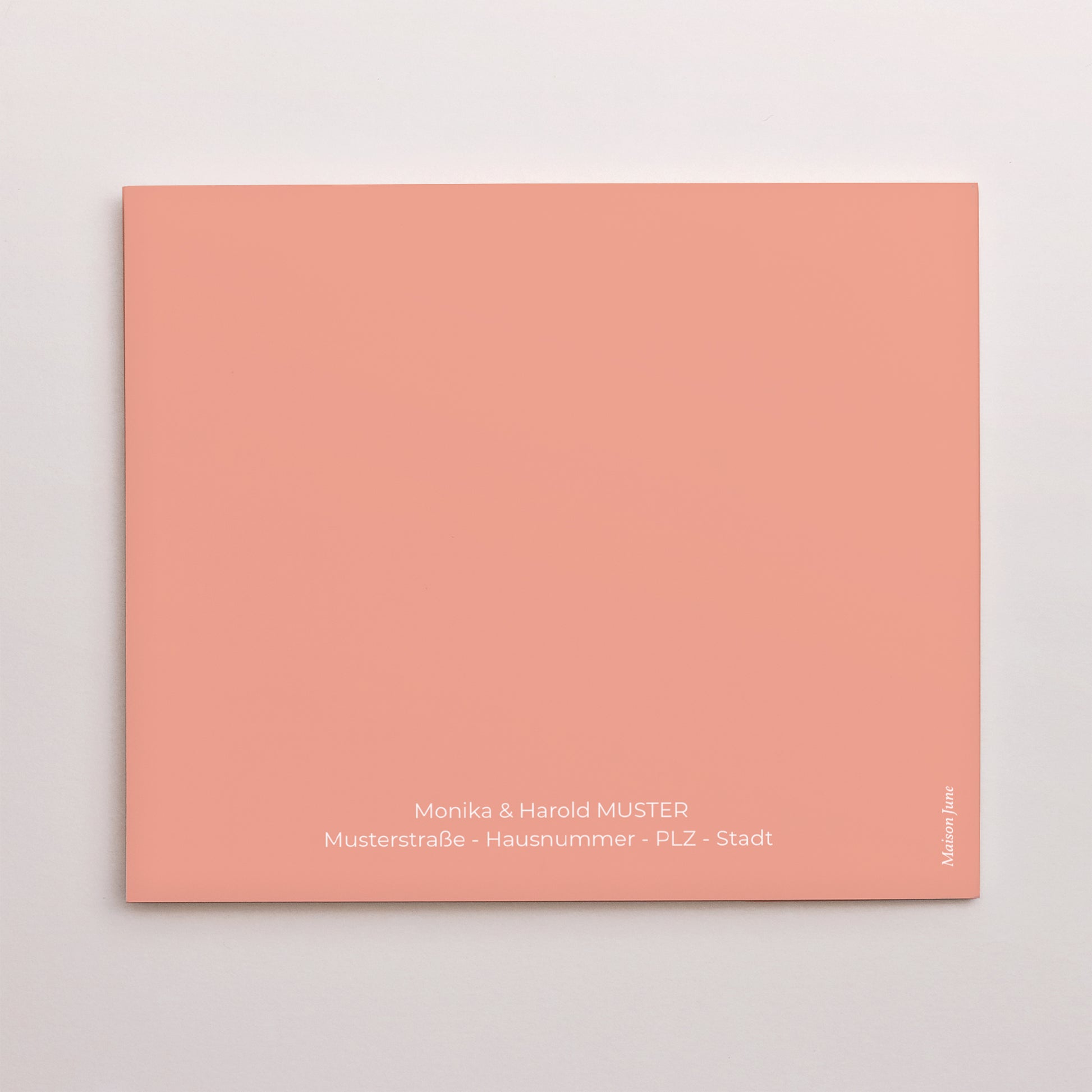 Taufeinladung Asymmetrische Zweiflügeltür Taube, Blumenband, rosa foto N° 3
