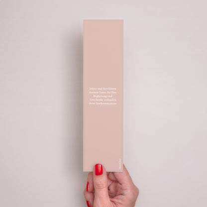 Dankeskarte Kommunion Lesezeichen Vögel und Foto, Weinrebe, Rose foto N° 3