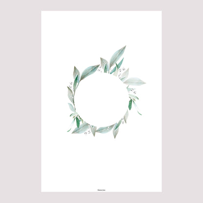 Begrüßungstafel Taufe Porträt 60 x 90 cm Blumenkranz II foto N° 2