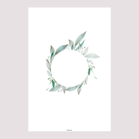Begrüßungstafel Taufe Porträt 60 x 90 cm Blumenkranz II