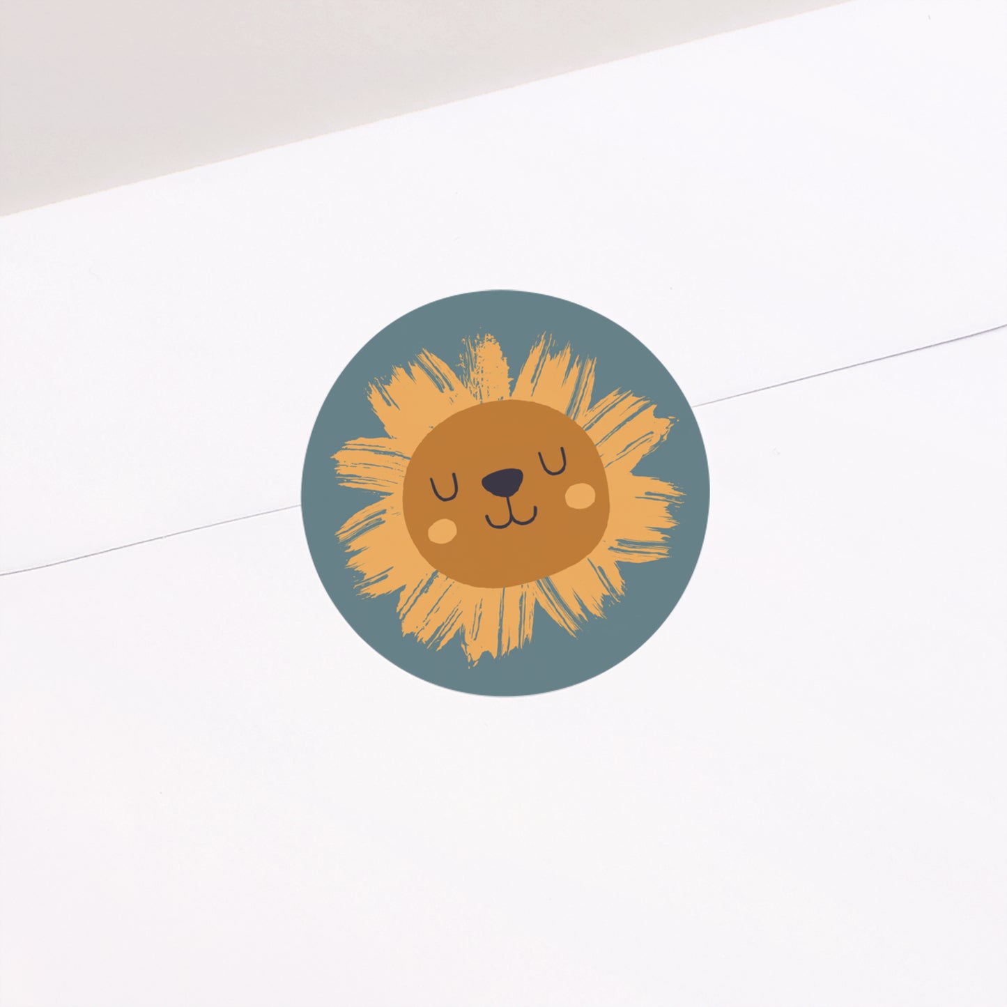 Sticker Geburt Rund Kleiner Löwe foto N° 2