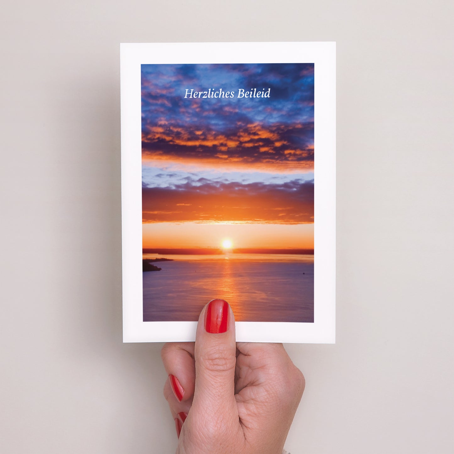 Kondolenzkarte Trauer Porträt Soleil Couchant foto N° 2