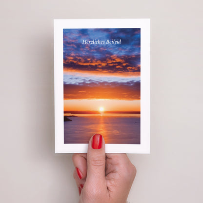 Kondolenzkarte Trauer Porträt Soleil Couchant foto N° 2