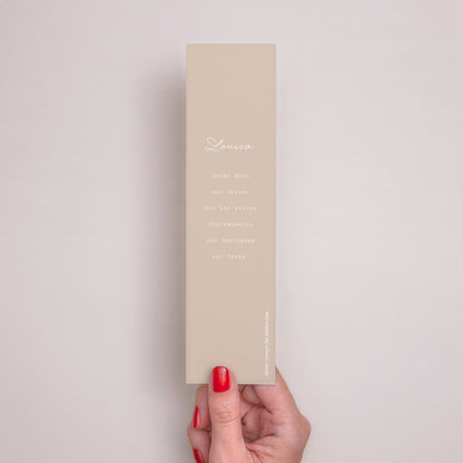 Lesezeichen Taufe Lesezeichen Bluse Fillette, Oiselle Beige foto N° 3