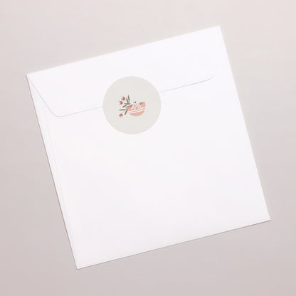Sticker Geburt Rund Korb des Glücks, Schöner Wimpel foto N° 3
