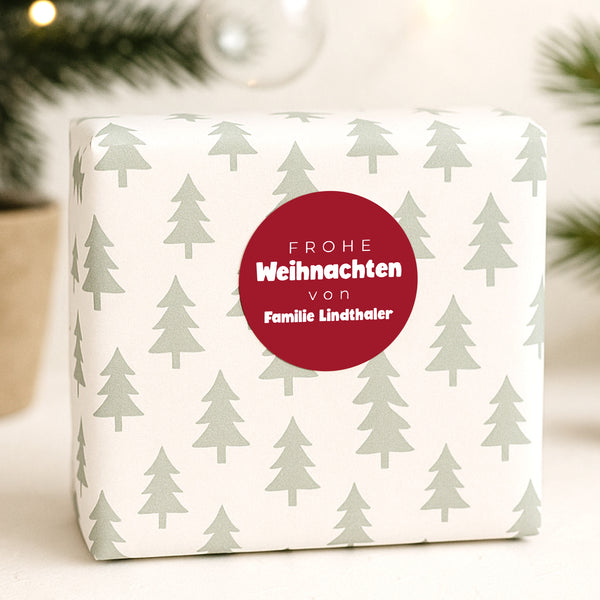 Sticker Weihnachten Rund Goldene Natur, Baum des Lebens foto