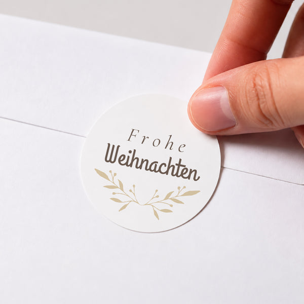 Sticker Weihnachten Rund Fotomontage foto