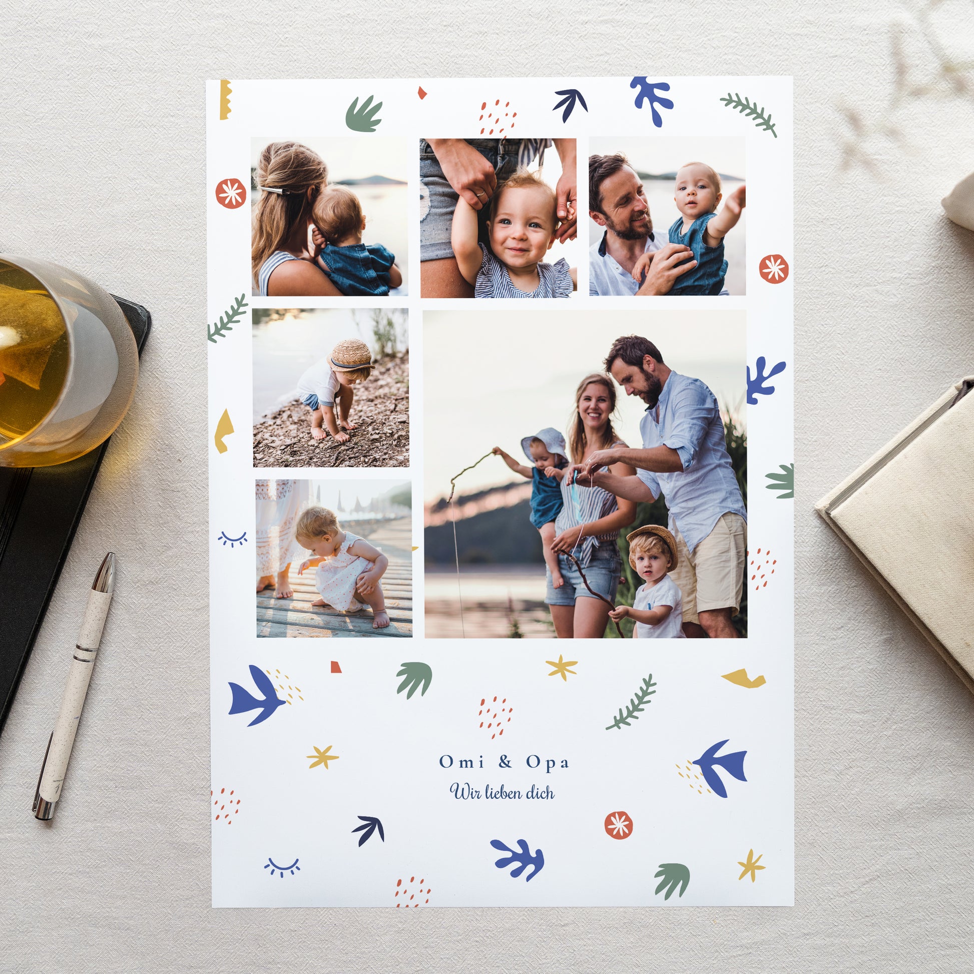 Kalender Weihnachten Einzelseite Porträt Auf die Art des Fauvismus foto N° 1