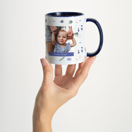 Tasse Weihnachten Blau Auf die Art des Fauvismus
