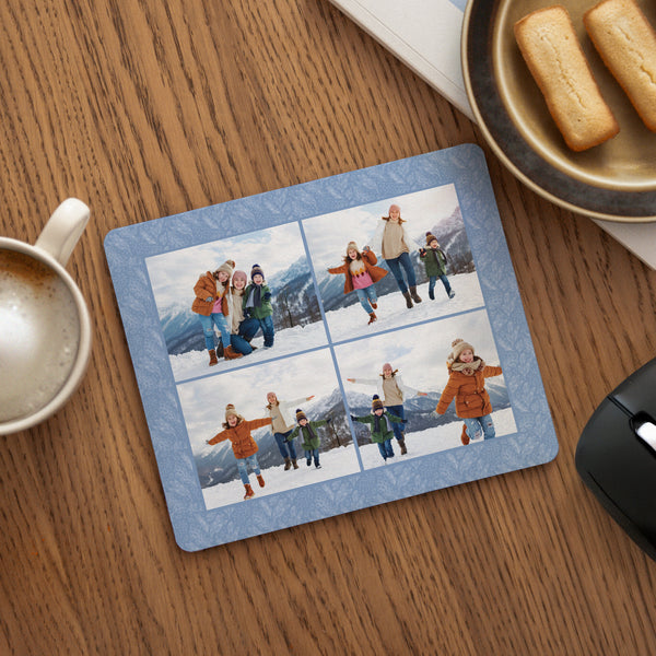 Mousepad Weihnachten Rechteck Eisiges Wintermuster foto